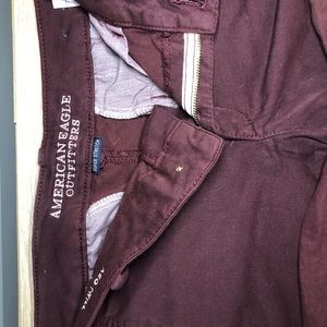 American Eagle burgundy Midi shorts
